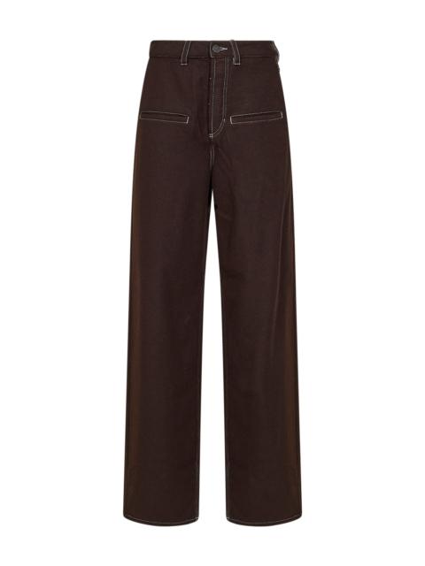 UMA WANG Brown virgin wool-blend Ball trousers
