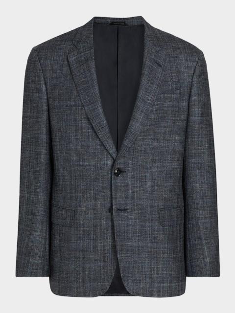 EMPORIO ARMANI Men's Wool, Silk and Linen Single-Breasted Sport Coat