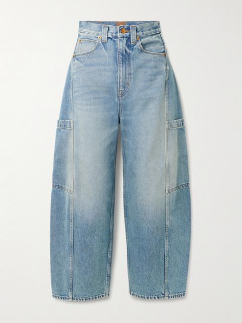 JAMIE HALLER The Crop Painter Cropped Mid-rise Wide-leg Jeans