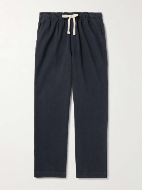 FRAME Travel Tapered Cotton Drawstring Trousers