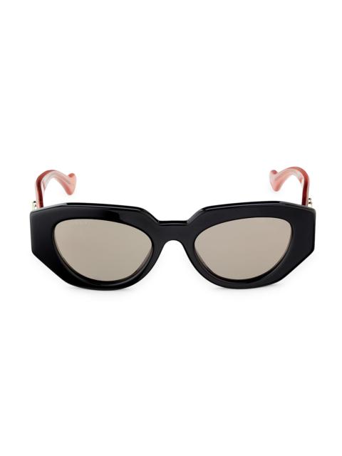 GUCCI Women's Generation 51MM Geometric Sunglasses - Black Beige