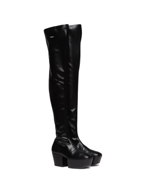 Nappa Tech over-the-knee platform boots