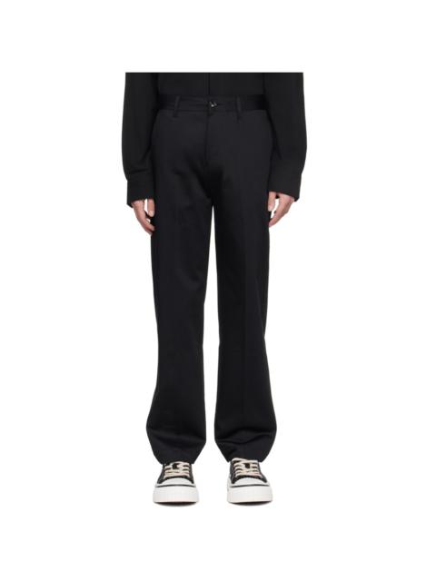 Black Button-Fly Trousers