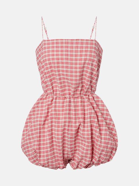 FAITHFULL Riatto checked cotton romper