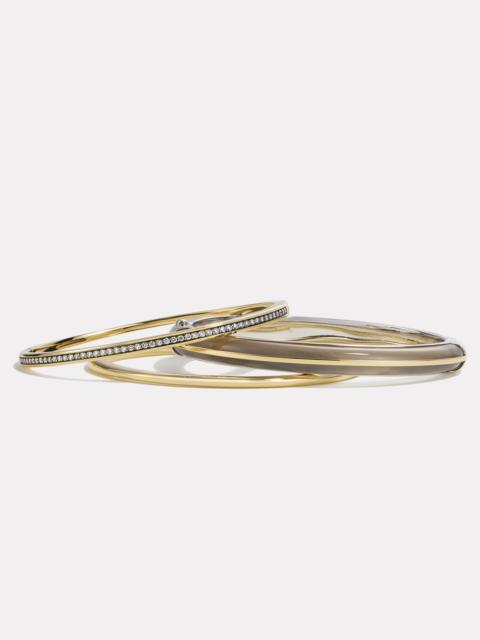 By Pariah Classic Bangle Stack | Grey Agate