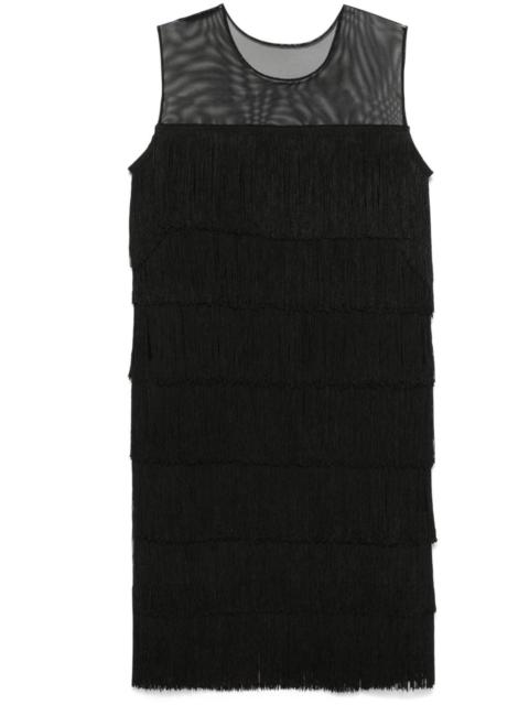 NORMA KAMALI fringe sleeveless midi dress