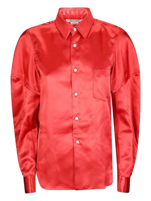 Comme Des Garçons chest-pocket satin shirt