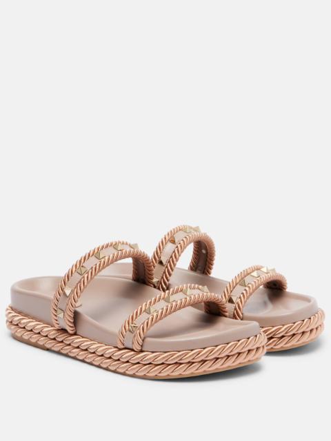 Valentino Rockstud leather slides