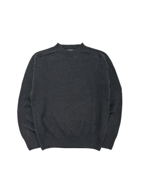 MARGARET HOWELL Seamless Crew Neck Merino Cashmere Asphalt