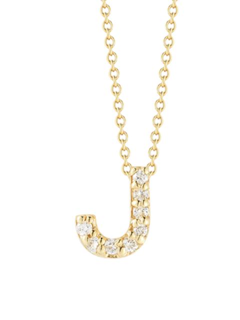 ROBERTO COIN Women's Tiny Treasures Diamond & 18K Yellow Gold Initial Necklace - Initial J