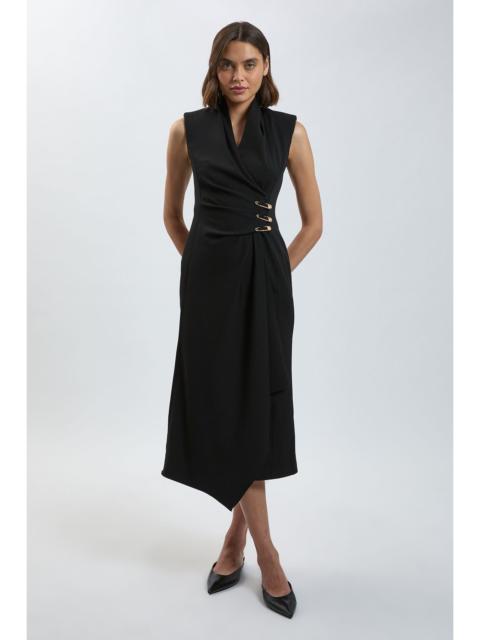 KAREN MILLEN Petite Trim Tailored Midi Pencil Dress