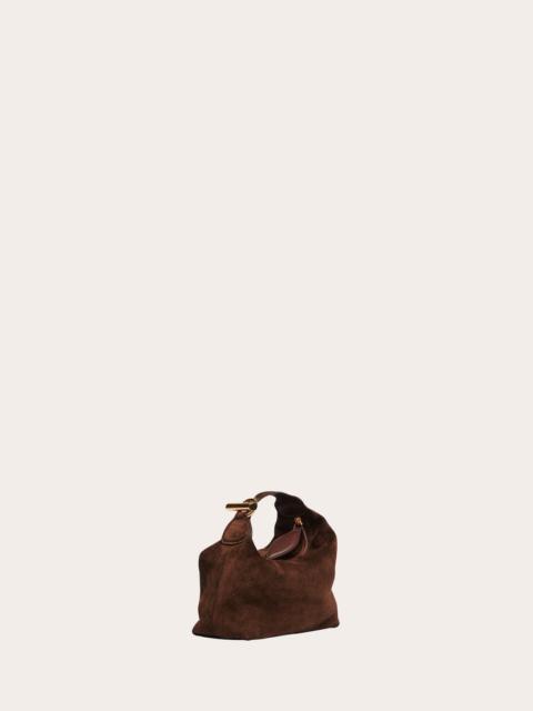 Liffner PILLOW POUCH MICRO SUEDE DARK BROWN