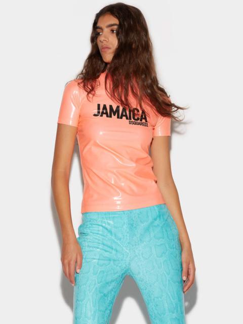 DSQUARED2 GLOSSY JAMAICA T-SHIRT | REVERSIBLE