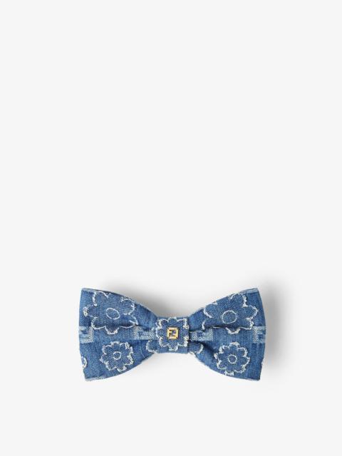 FENDI Hair Clip Blue FF denim hair clip