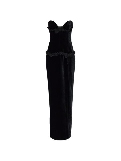 Alessandra Rich ruffled bow-detail maxi dress
