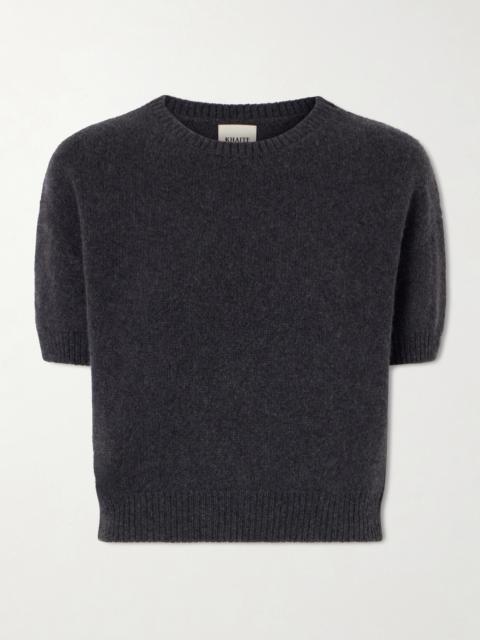 KHAITE Golden Cropped Cashmere Sweater