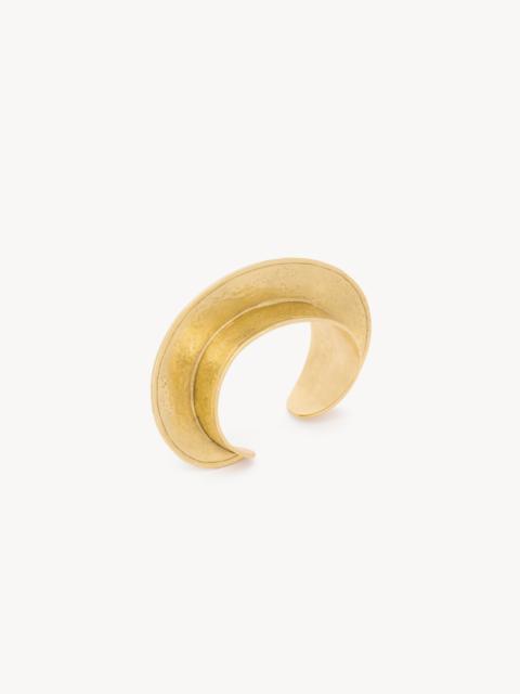 SAINT LAURENT DISK CUFF IN METAL