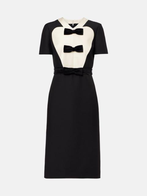 Valentino Crepe Couture bow-detail 미디 드레스