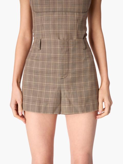 CAMI NYC CLYDE HIGH RISE SHORT BEIGE PLAID