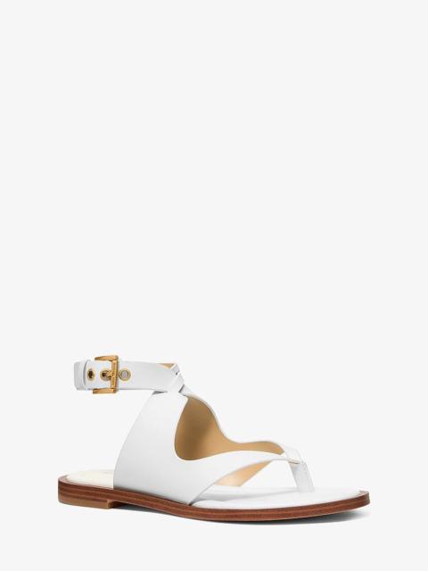 MICHAEL KORS Irene Leather Wrap Sandal