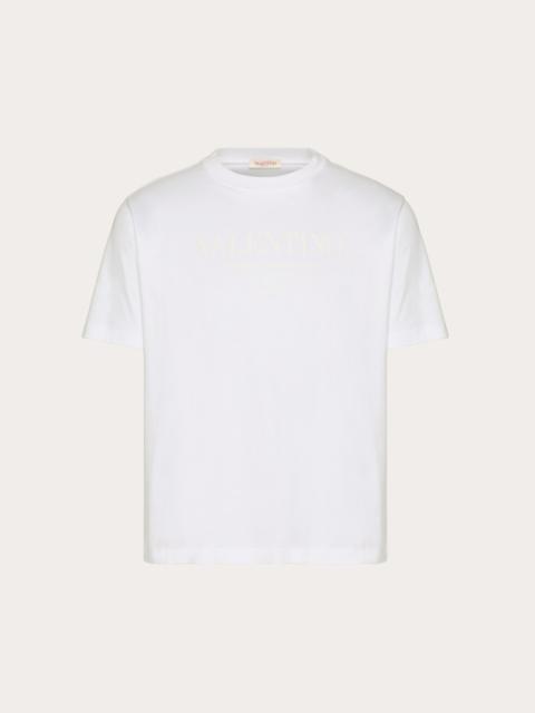 VALENTINO PRINT COTTON CREWNECK T-SHIRT