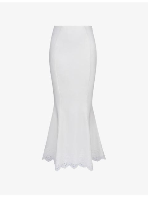 House of CB Isorella Broderie-Anglaise Cotton Maxi Skirt
