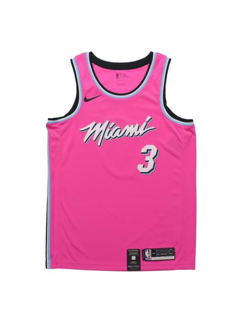 Nike NBA Dwyane Wade Miami Heat City Edition Swingman Jersey Pink BQ5639-687