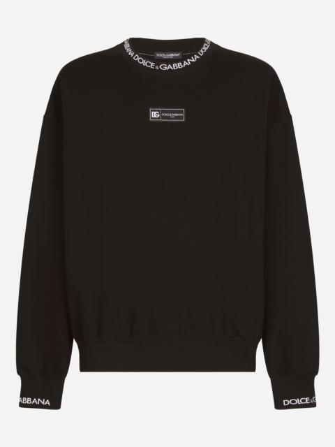 Round-neck sweatshirt with Dolce&Gabbana logo