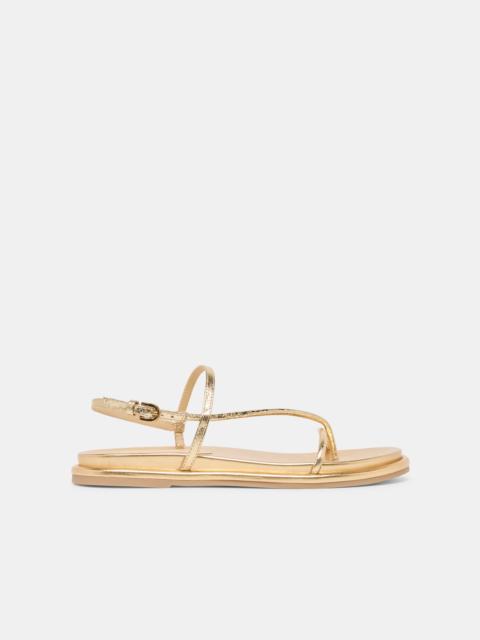 dolce vita DOM SANDALS GOLD DISTRESSED LEATHER