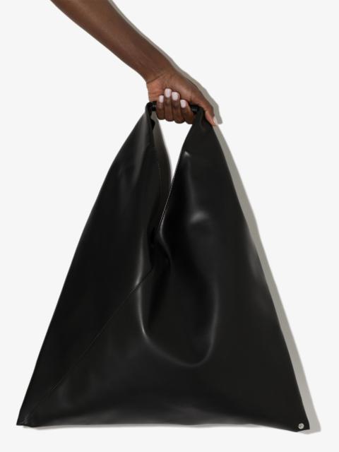 MM6 Maison Margiela Black Japanese faux leather tote bag