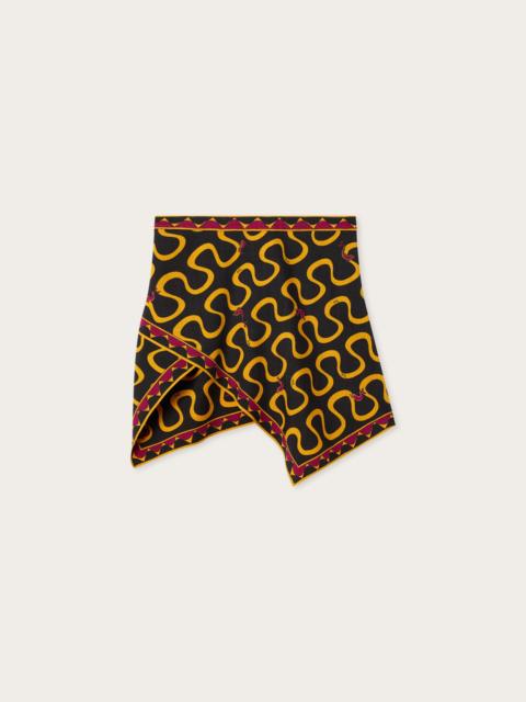 PUCCI ONDA PRINT WOOL TWILL SKIRT