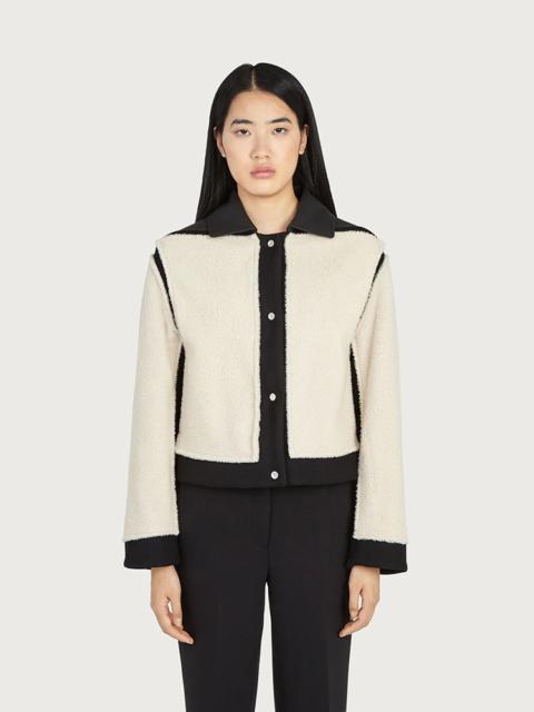 FERRAGAMO SHEARLING PANEL JACKET