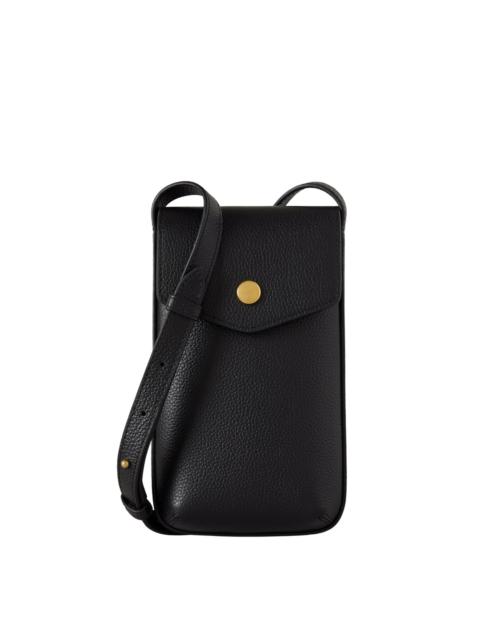 Mulberry Press Stud Phone Pouch Black Small Classic Grain