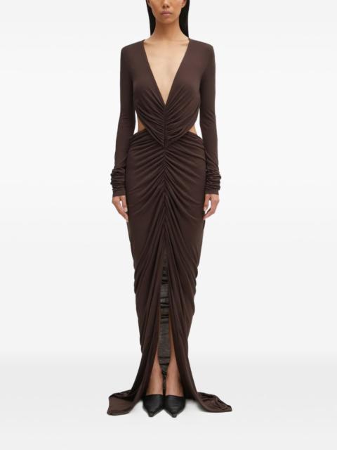 Rick Owens Lilies Poppy cut-out V-neck maxi dress
