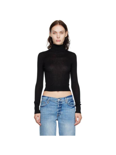 Black Refined Turtleneck