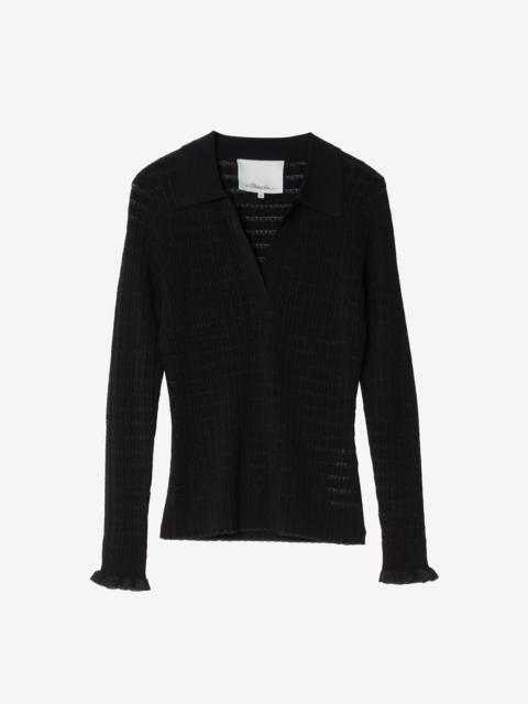 3.1 Phillip Lim Long Sleeve Polo Top
