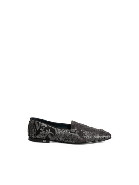 Dolce & Gabbana jacquard-leather loafers