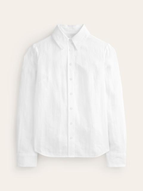BODEN Sienna Linen Shirt-White