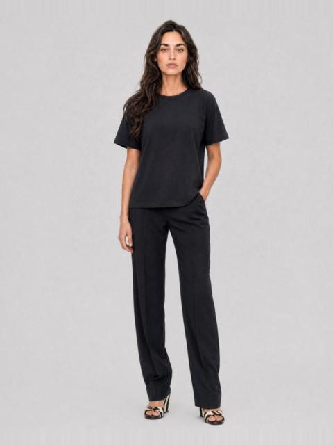 The Kooples ROUND-NECK T-SHIRT IN BLACK COTTON