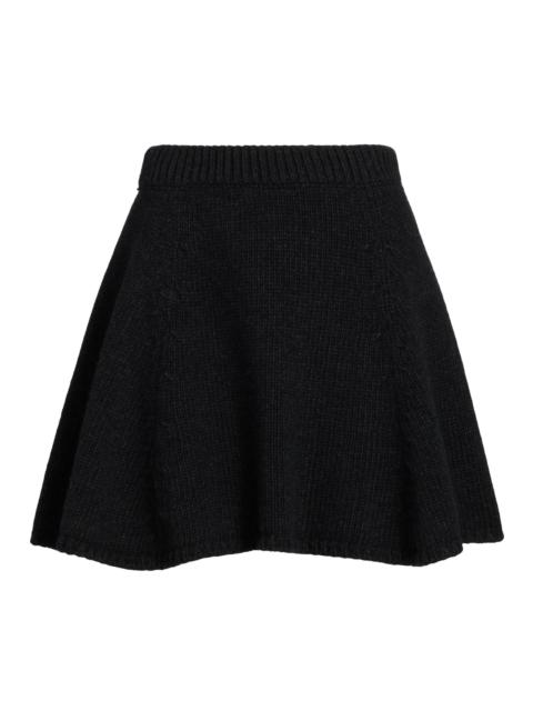 GANNI Women's Wool-Blend Knit Miniskirt - Phantom