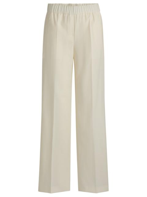 BOSS RELAXED-FIT TROUSERS IN WOOL