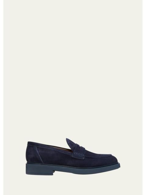 Gianvito Rossi Men's Harris Suede Penny Loafers