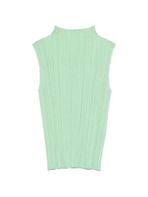 Pleats Please Issey Miyake high neck pleated vest