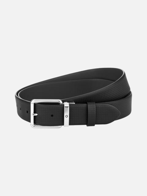 Montblanc Black/grey 35 mm reversible leather belt