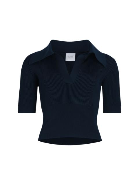 knitted polo top
