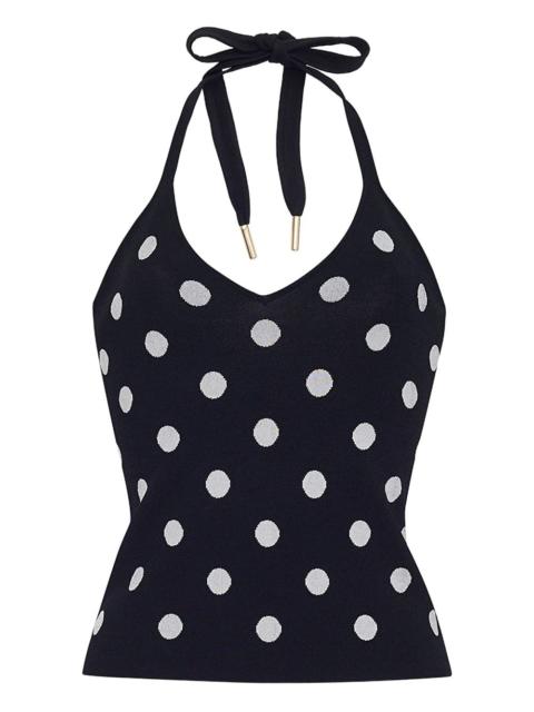 Cara Cara Tanya polka-dot halter top
