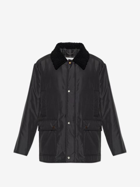 Maison Margiela shearling-collar press-stud jacket
