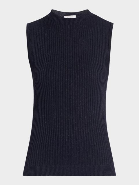 PESERICO Sleeveless Rib Knit Top