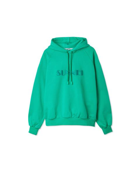 EMBROIDERED HOODIE / fern / green