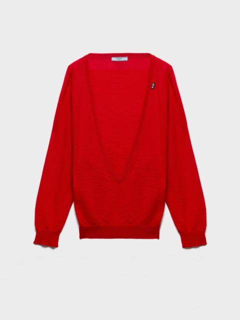 Prada Cashmere V-neck sweater